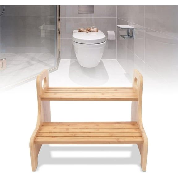 Stool 2 Step High Beds Bed Steps - Adults Stair Ladder Stools Bamboo Benches Home, Bathroom Bamboo Wood Toddler Stepping Stool Kitchen Counter Sink