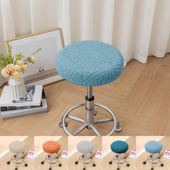 Stool Cover Chair Protector - Polyester Stretch Fabric, Elastic Edge Sesolution Fit, Wrinkle-resistant Waterproof Design, Easy Machine Washable, Topliu