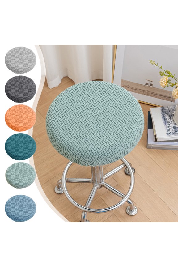 Stool Cover Seat Cover, Nylon Spandex Elastic Bar Stool Protector with Anti-slip Design, Water Resistant Round Chair Cap for Home Kitchen and Pub, Topliu