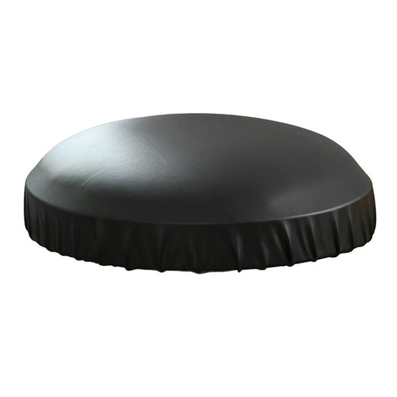 Stool Cover, Waterproof Round PU Leather Stretchy Elastic Seat Cushion Sleeve, Seat Cover, , for Salon, Bar, Home, 14-18inch ,