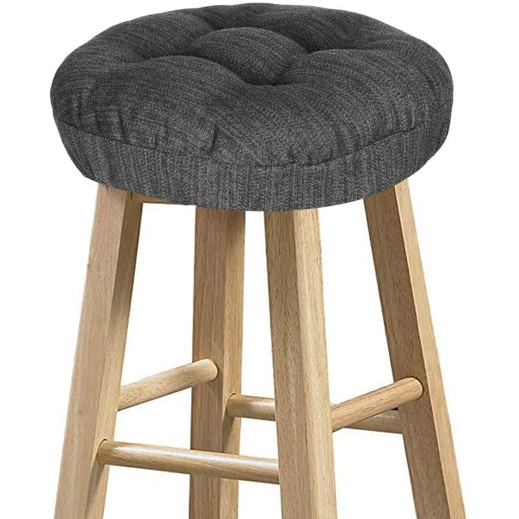 Doingart Stool Covers Round Super Soft Round Bar Stool Cushion Covers Seat Cushion Cushion with Anti slip Mat 14 in Beige