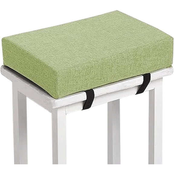 Stool Cushion with Ties Square/Rectangular Memory Foam Seat Pads 3/5/8cm Thick Dining Chairs Cushion with Removable Cover for Garden Kitchen Bistro Patio Office Chairs(6#,1pc 12x15x3)