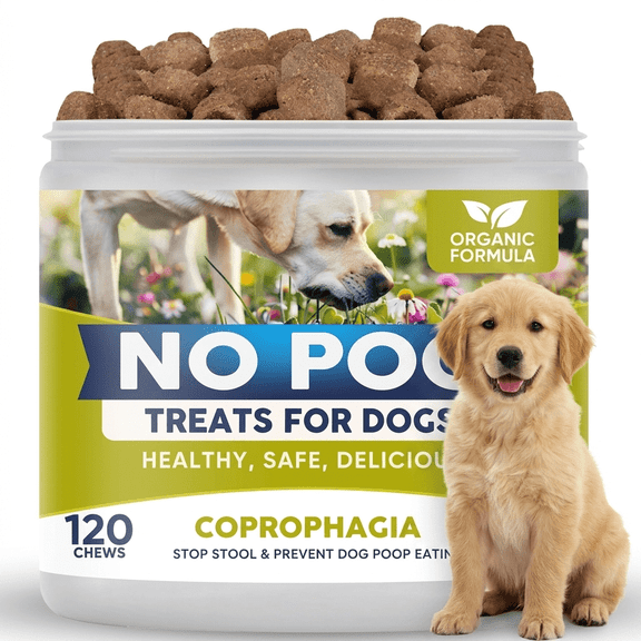 Stool Eating Solution for Dogs, No Poo Chews for Dogs, Premium Grain‑Free Coprophagia Formula to Encourage Good Habits and Help Stop Dog from Eating Poop, 120 Chews