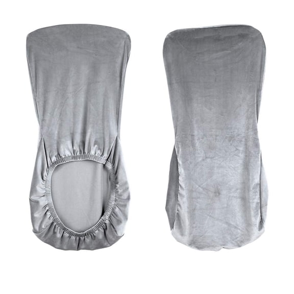 Stool Pub Chair Covers Slipcover Velvet Stretch Removable Washable Dining (2 PCS, Grey)