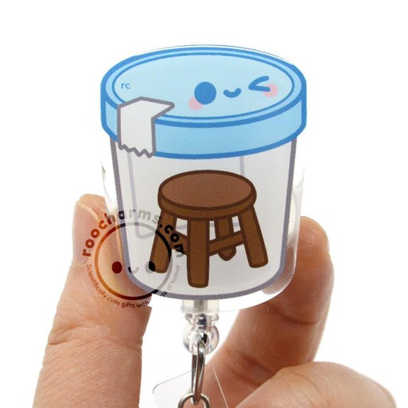 Stool Sample Cute Acrylic Badge Reel for Lab Techs, Nurses, Nursing Students, Medical Assistants, Nursing Assistants, Lab Week Gift, MLT MLS