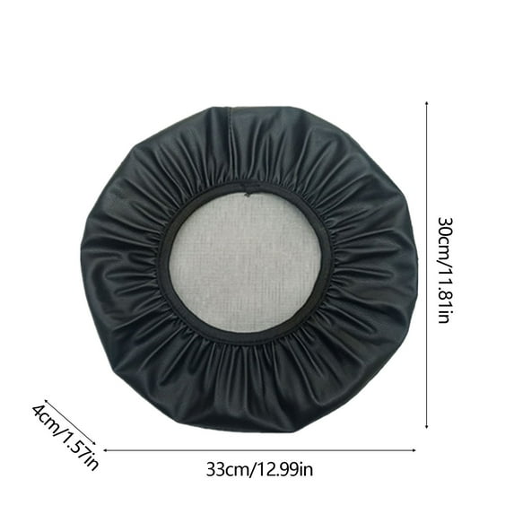 Stool Seat Cover Round Bar Stool Cover Faux Leather Waterproof Slip-Resistant Elastic Seat Protector 14x14 Inch Round Chair Protector