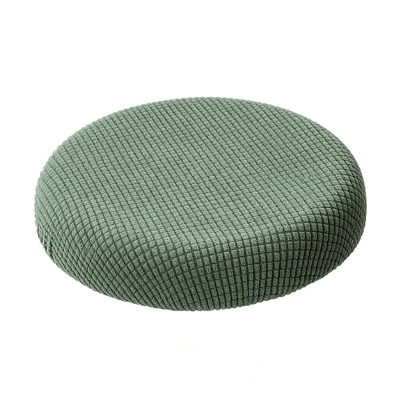 Stool Seat Cushion Cover, Fits 11.8-13.8 Inch Stretch Round Barstool Slipcover, Anti-Slide Bottom Washable Protector for Kitchen Counter, Pine Green, bldnkj