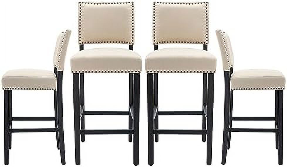 Stools Classic Counter Height Chairs Upholstered Barstools with 29 Inch