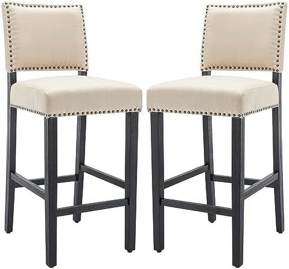 Stools Classic Counter Height Chairs Upholstered Barstools with 29 Inch
