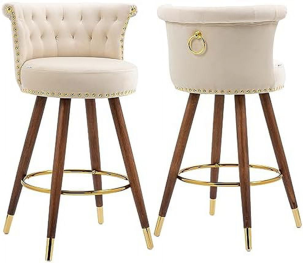 Stools Degree Swivel Barstools Modern Upholstered Counter Height Stools ...