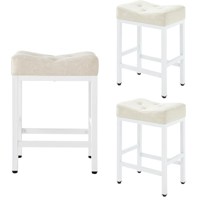 Stools for Kitchen Counter Metal Bar Stools Pu Leather Bar Stools