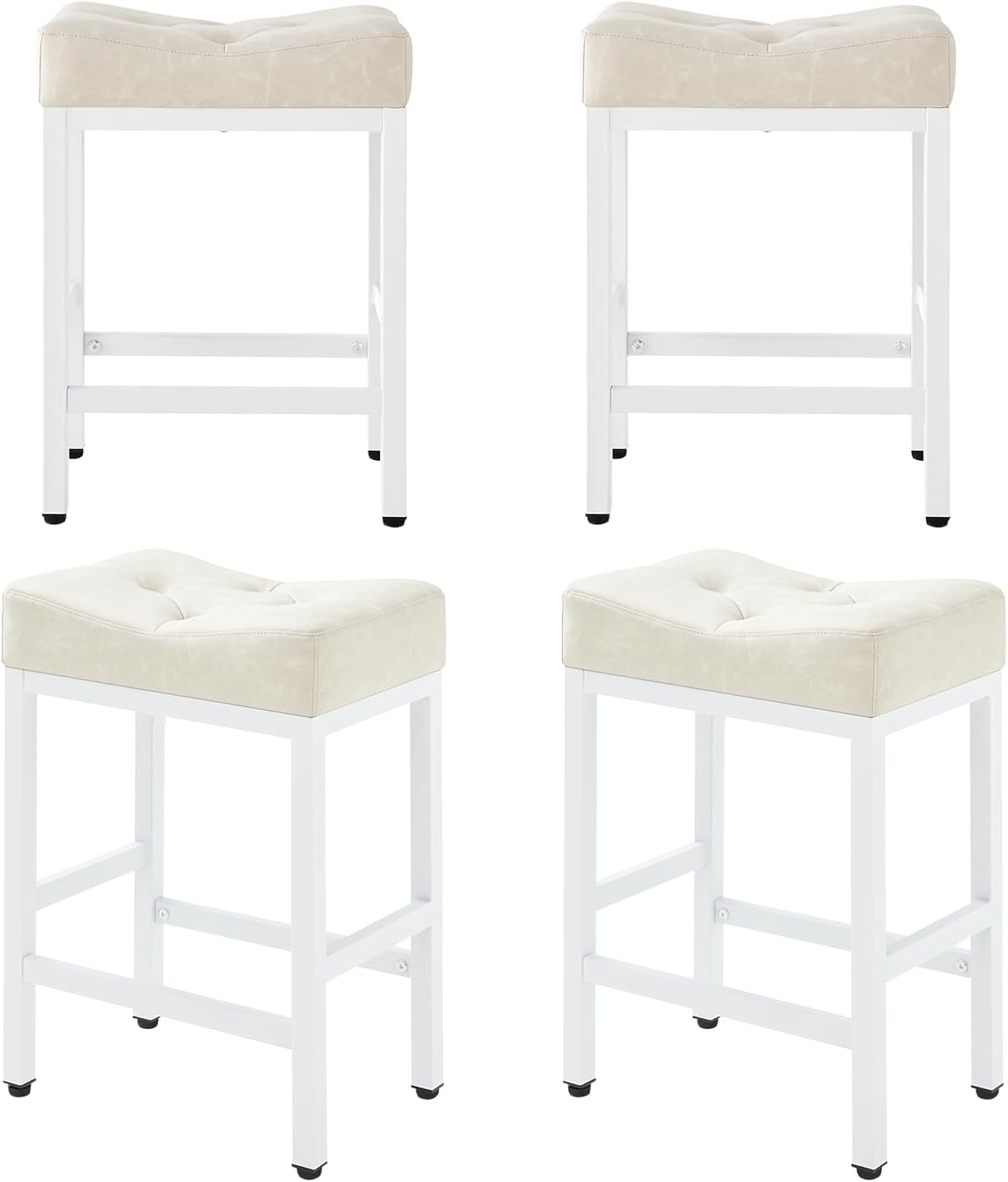 Stools for Kitchen Counter Metal Bar Stools Pu Leather Stools for