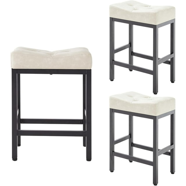 Stools for Kitchen Counter Metal Bar Stools Pu Leather Stools for