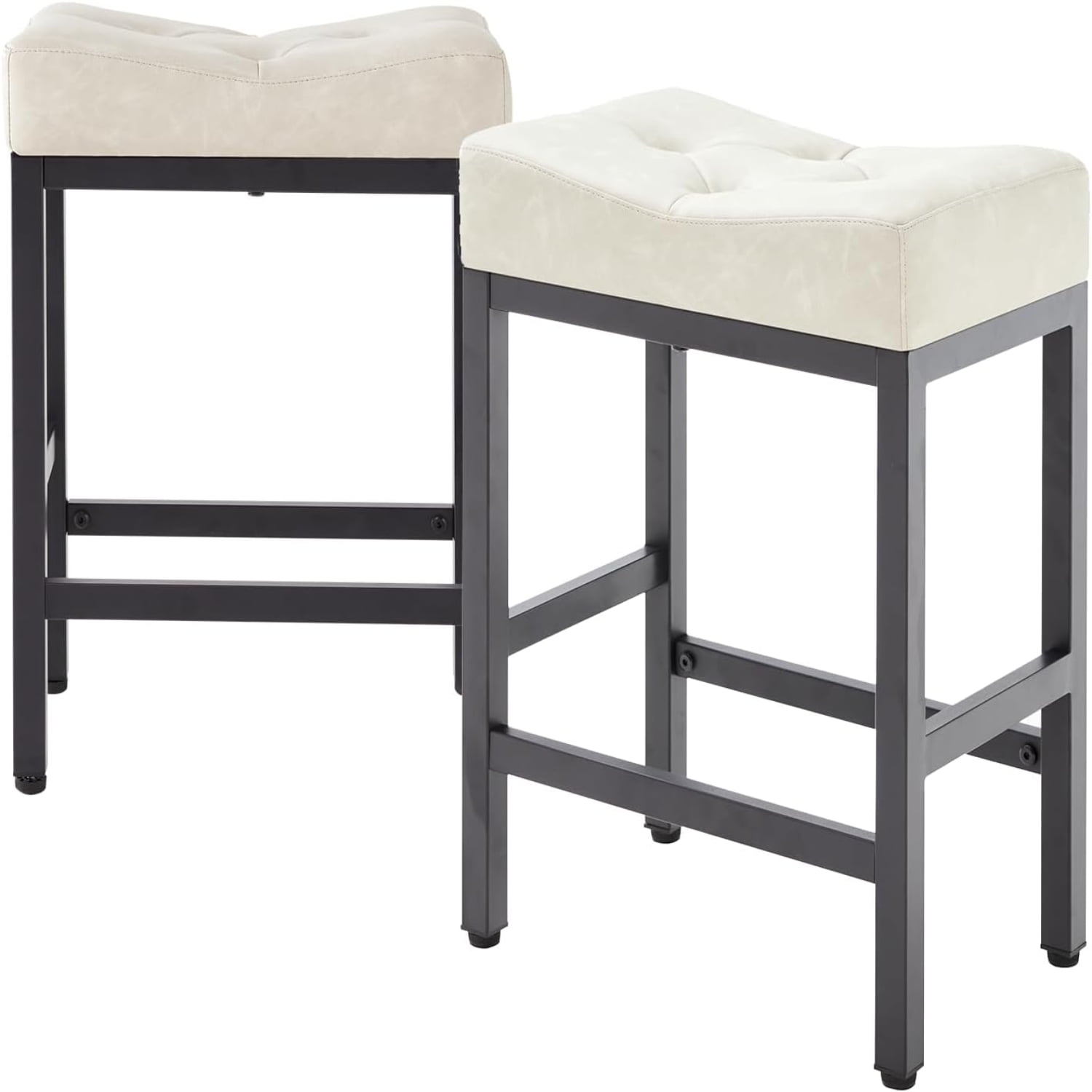 Stools for Kitchen Counter Metal Bar Stools Pu Leather Bar Stools