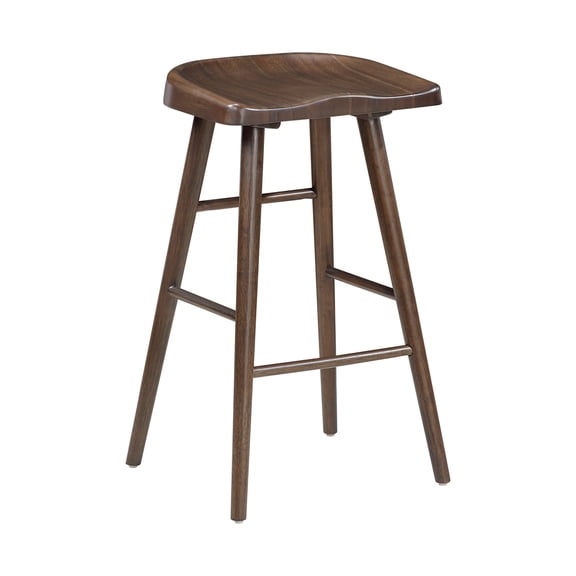 Stools Set of 2 Saddle Seat Sturdy Wood Frame Furniture Classic Aesthetic