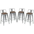 Stools Set of 4 Counter Height Stools Industrial Metal Barstools with