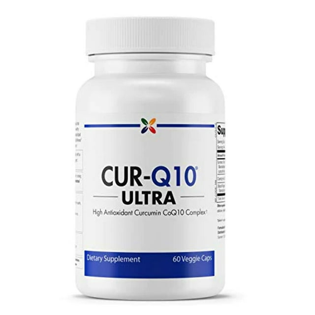 Stop Aging Now CUR-Q10 Ultra Curcumin CoQ10 Complex Veggie Capsules