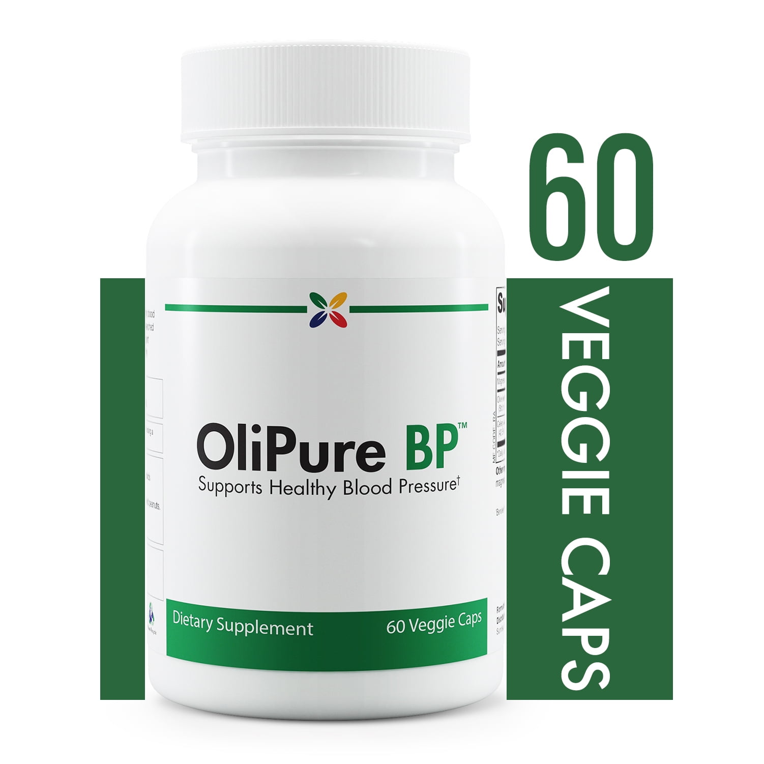 Stop Aging Now OliPure BP Blood Pressure Support Olive Leaf Extract with Celery Magnesium Blood Circulation Blood Vessels Blood Flow Supplement 60 Vcaps Walmart Business Supplies
