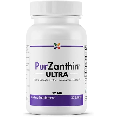 Stop Aging Now PurZanthin Ultra Natural Astaxanthin 12 MG Softgels (1 Pack)