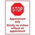 thumbnail image 1 of Stop Appointment Only Strictly No Visitors Without An Appointment Sign Metal Tin Sign 8x12 Inches Caution Danger Safety Security Warning Notice Signs, 1 of 5