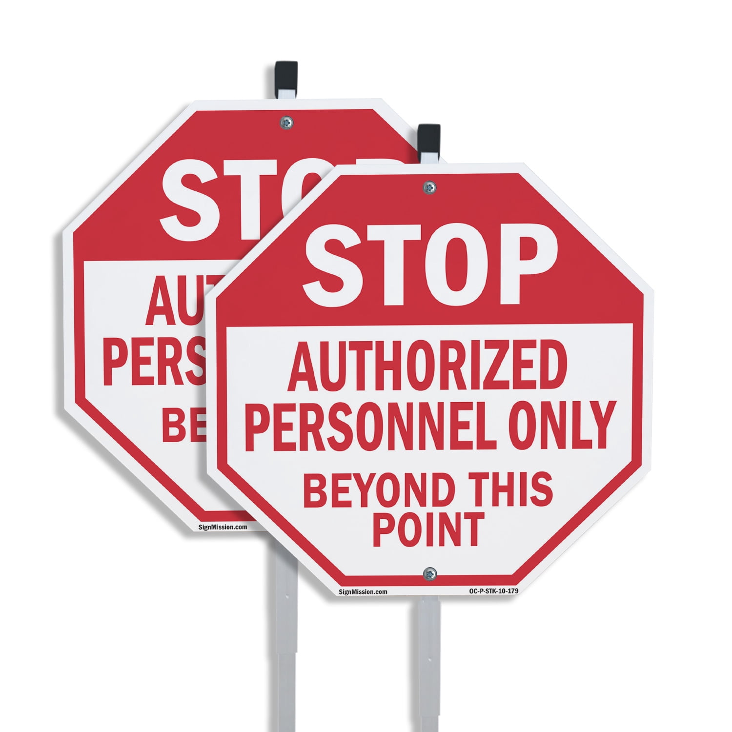 Stop Authorized Personnel Only Beyond This Point (2 Pack) 10 inch X 10 ...