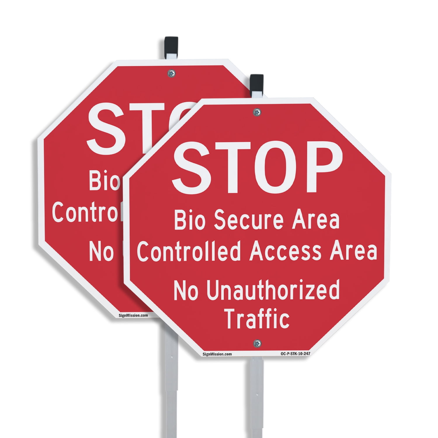 Stop Bio Secure Area Controlled Access Area No Unauthorized Traffic (2 ...