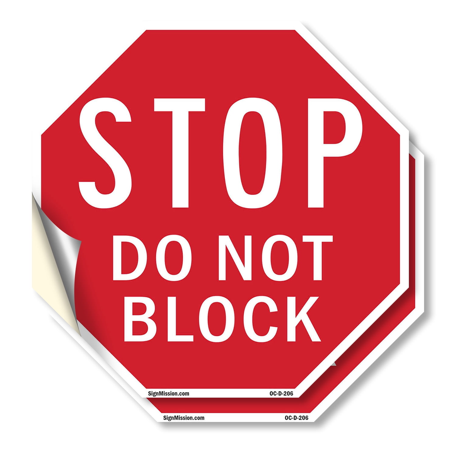 Stop Do Not Block (2 Pack) 10 inch X 10 inch Octagon Vinyl Label Decal ...
