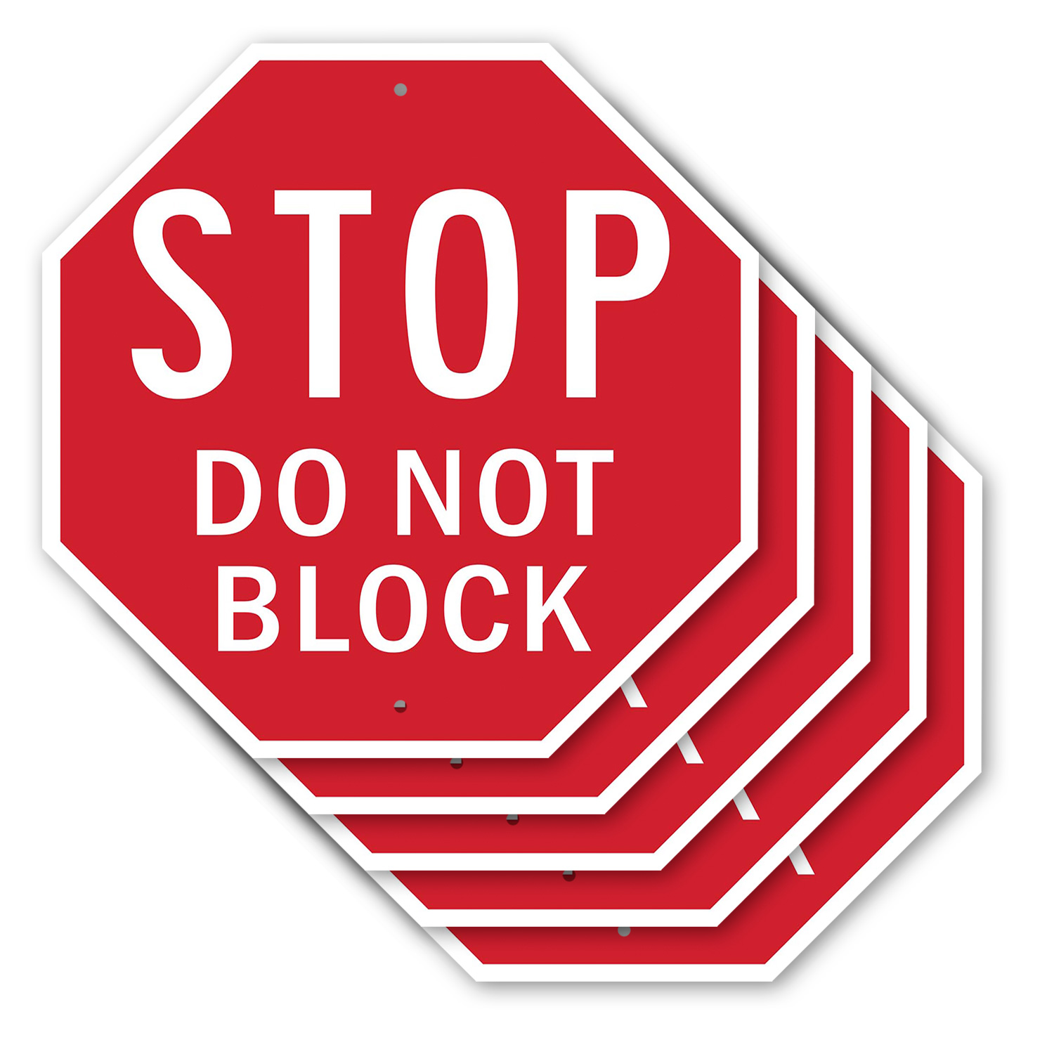 Stop Do Not Block (5 Pack) 10 inch X 10 inch Octagon Rust Free Aluminum ...