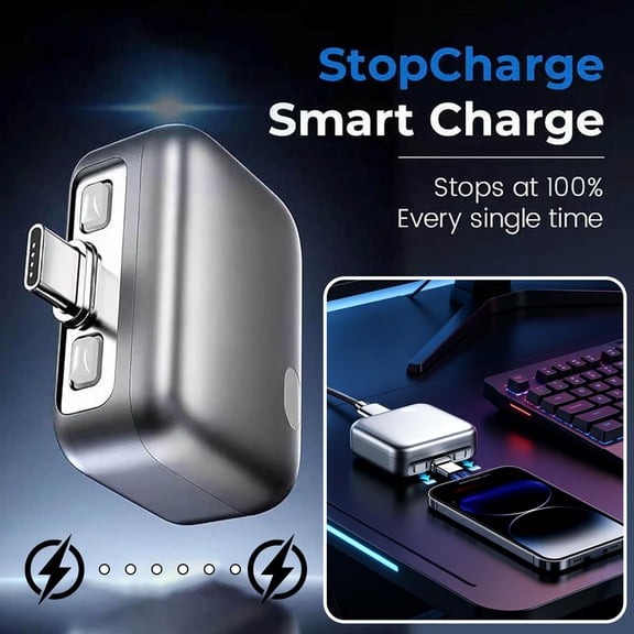 Stop Charge Smart Charger, Smart Auto Stop Charging Adapter,140W Auto Cut-Off Charger Protector with AI Full-Charge Disconnect,Universal Overcharge Protection Adapter for Phone Tablet USB Devices