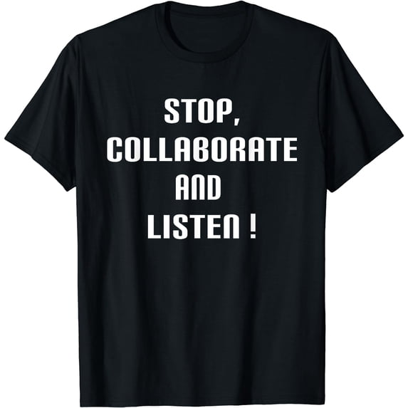 Stop, Collaborate and LIsten Ice Ice Baby 90's Retro T-shirt