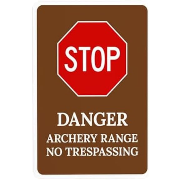 Stop Danger No Trespassing Warning Sign, Guide Metal Signs for Outdoor Indoor Road Yard Garage Home Business Street Wall Caution Custom Decor 8 x 12 Inch