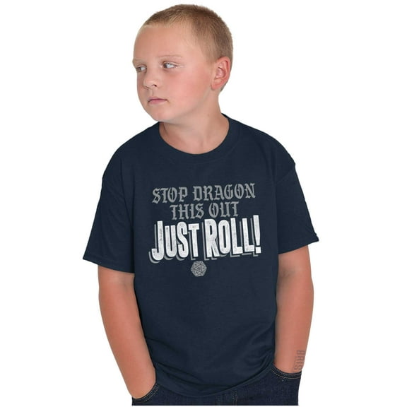 Stop Dragon This Out Fantasy Gamer Crewneck T Shirts Boy Girl Teen Brisco Brands X