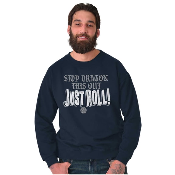 Stop Dragon This Out Fantasy Gamer Unisex Plus Fleece Graphic Sweatshirt Brisco Brands 4X