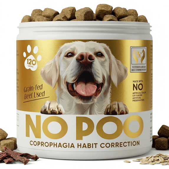 Stop Eating Poop for Dogs, No Poo Chews for Dogs, Stopping Dog from Eating Poop, - Premium Grain-Free Formula to Stop Dog Poop Eating Habit - Digestive Health & Balanced Nutrition for All Breeds, 120