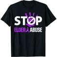 thumbnail image 1 of Stop Elder Abuse We Wear Purple World Elder Abuse Awareness T-Shirt, 1 of 4