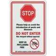 thumbnail image 1 of Stop Do Not Enter Vineyard Biosecurity Without Approval Sign 8X12 Inch Rust Free Aluminum Easy To Read & Sturdy Keep Out Outdoor Metal Signs For Home Farm Yard, 1 of 1