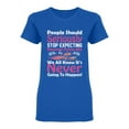 thumbnail image 1 of Stop Expecting Normal From Me Shaped T-Shirt Women -Image by Shutterstock, Female XX-Large, 1 of 2