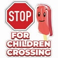 thumbnail image 1 of Stop For Children Crossing 12" Decal Concession Stand Food Truck Sticker, 1 of 2