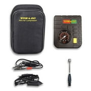 Stop & Go RCP Compact Mini-Air Compressor / Inflator with 12V Car Adapter & Built in LED Light for Motorcycle, Scooter, ATV, UTV, Golf Cart, Lawn Mower