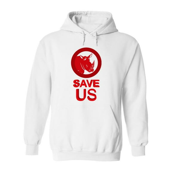 Stop Haunting Rhino Hoodie Men -Image by Shutterstock, Male 3X-Large