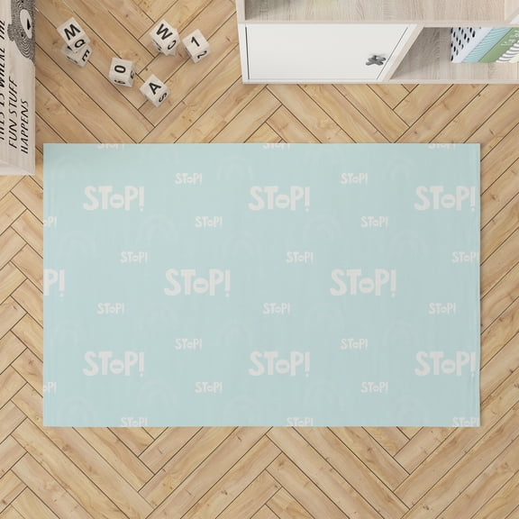 Stop Light Blue Kids Play Mat