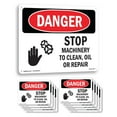 thumbnail image 1 of Stop Machinery To Clean Oil Or Repair OSHA Danger Rigid Plastic Sign 18 Inch x 12 Inch - 10 Pack, 1 of 8