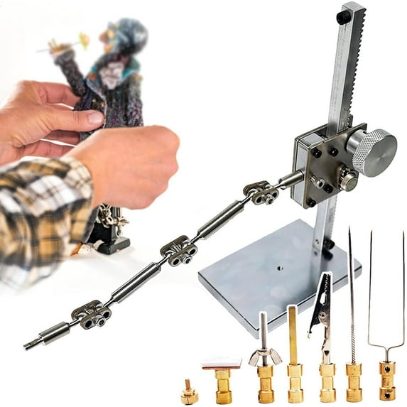 Stop Motion Animation Motion Rig Arm,DIY Claymation Rigging kit with 6 Connectors&Pan Control Knob for complex movements - walks/jumps/making things fly,Max Payload 150-300g