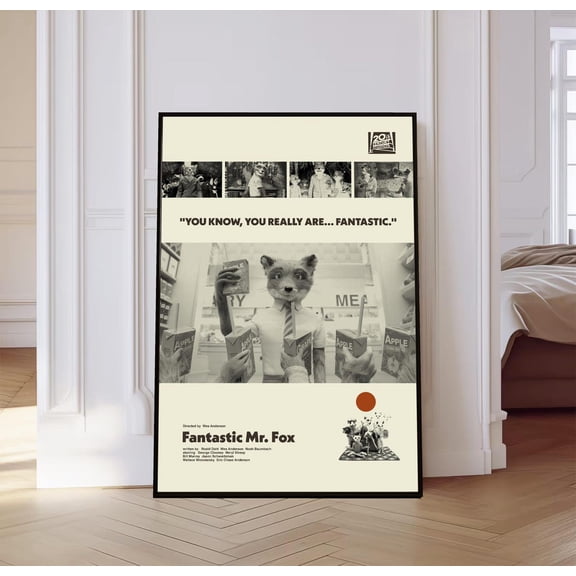 Stop Motion Animation Wall Decor Japanese Canine Art Whimsical Room, Unframed Poster