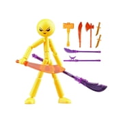Stop Motion Figures,Stick Bots,Action Figure Set,7IN Stick Figure Action Figure Set,Multi-Jointeds Movable Robot Fulls Body Mechanical DollYellow