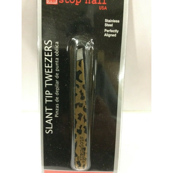 Stop Nail Stainless Steel Perfectly Aligned Slant Tip Tweezers Professional Quality