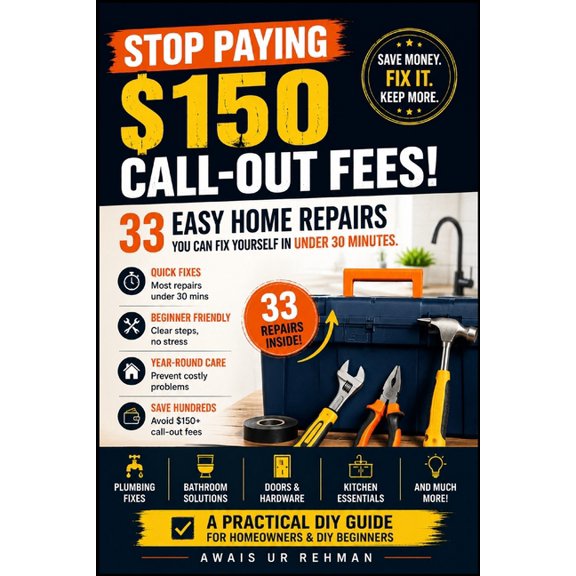 Stop Paying $150 Call-Out Fees. 33 Easy Home Repairs You Can Fix Yourself in Under 30 Minutes.: A Beginner-Friendly DIY , (Paperback)