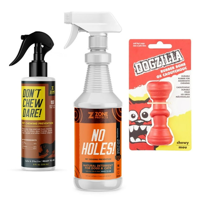 Stop Pet Chewing and Dog Digging; Zone Protects Bad Dog Training Bundle