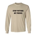 thumbnail image 1 of Stop Petting My Peeves Adult Long Sleeve T-shirt, 1 of 3