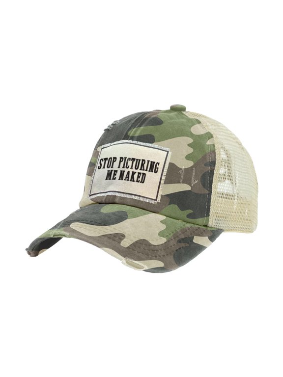 Stop Picturing Me Naked - Vintage Distressed Trucker Adult Hat